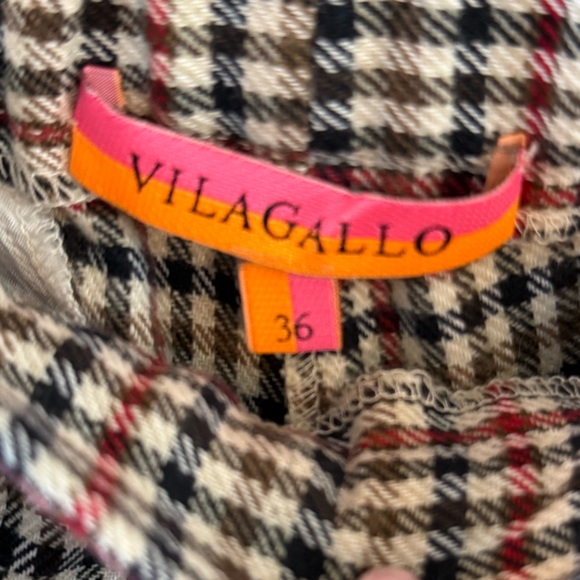 Vilagallo Women’s Multicolor Checkered Elastic Waist Pants Size 38 | 6 - Picture 4 of 9